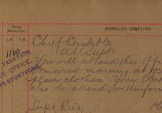Directive To Attend Chief Constable's Office In Plain Clothes. Clerk To Also Attend In Uniform