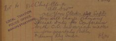 Instruction To Claim For Special Duty For The Conference With Chief Constable