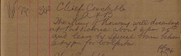 Itinerary For King Of Norway's Train Journey To Wolferton