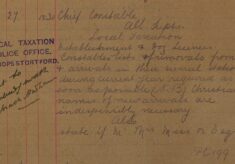 Constables' Lists Of Establishment And Dog Licences Arrivals And Removals Required for Local Taxation Office