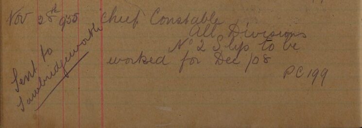 Instruction That No 2 Slip To Be Worked For December 1908