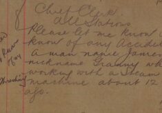 Request For Information On Accident Involving A Steam Traction Threshing Machine