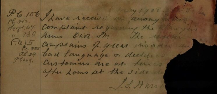 Anonymous Complaint About Disorder At The Sawyer's Arms