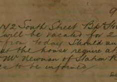 Notification Of House In South Street Being Vacated For Two Weeks