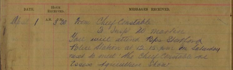 Message For Inspector Martin