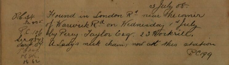 Ladies' Neck Chain Found In London Road