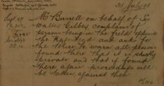 Complaint About Trespassers In Sir Gilbey's Private Field