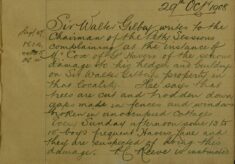Complaint Of Damage To Sir Walter Gilbey's Fences And Buildings