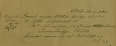 Letter Found Near Station Bridge