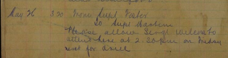 Message For Sergeant Wilcox