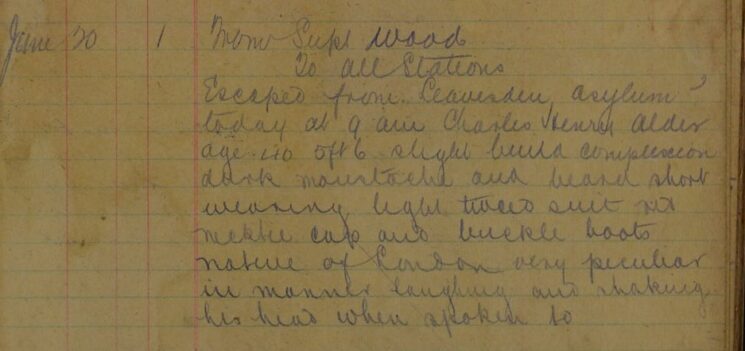 Escaped Asylum Patient Charles Henry Alder Escaped Asylum Patient Charles Henry Alder