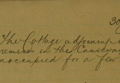 Notification Of Cottage Being Left Unoccupied For A Few Days