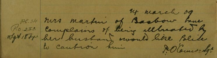 Complaint Of Being Ill Treated By Her Husband