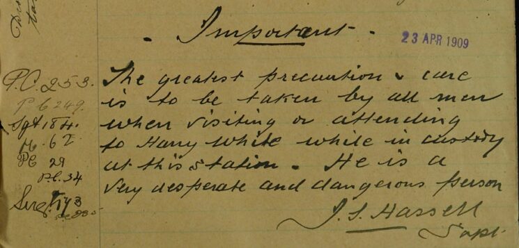 Warning About Dangerous Prisoner