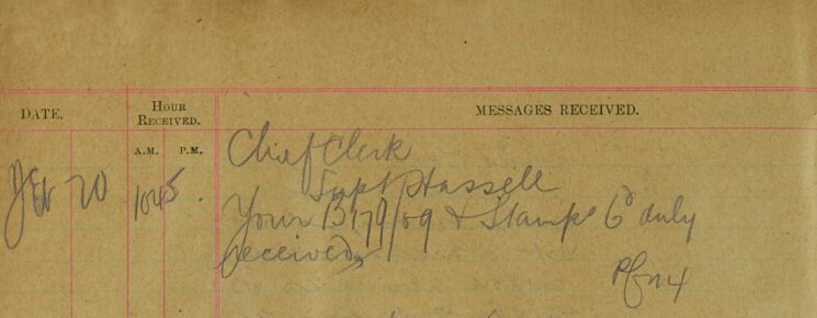 Notification Of Receipt Of Form And Stamps