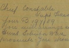 Instructions To Supt Hassell From Chief Constable