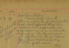 Request To Inform Mr Wood His Mother Has Had An Accident And Is In Hospital