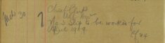 No 3 Slip To Be Worked For April 1909