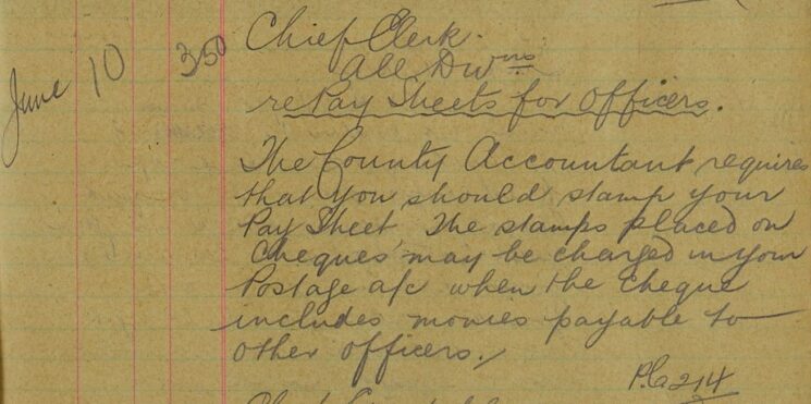 Instructions From County Accountant On Pay Sheets For Officers