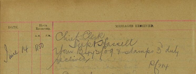 Notification Of Receipt Of Form And Stamps