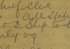 No 3 Slip To Be Worked For July 1909