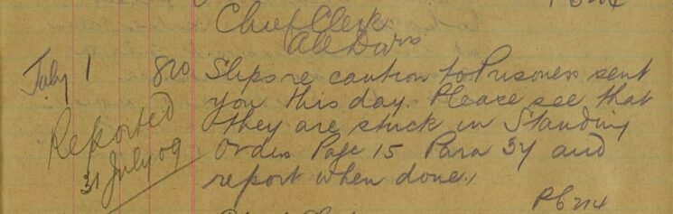 Instruction To Insert Caution To Prisoner Slips Into Standing Order