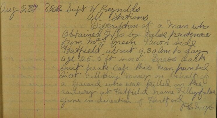 Description Of Man Who Obtained Money By False Pretences