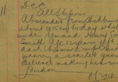 Absconded From Hitchin Workhouse