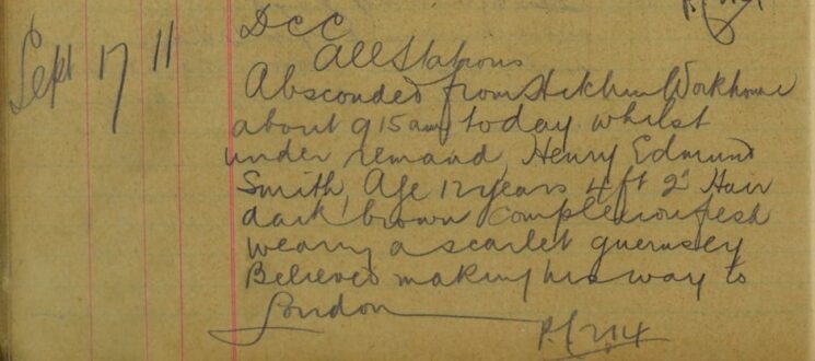 Absconded From Hitchin Workhouse Absconded From Hitchin Workhouse