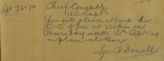 Instruction To Attend Chief Constable's Office In Plain Clothes
