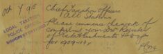 Instruction To Begin Compiling Register Of Establishments And Dogs For 1909-10
