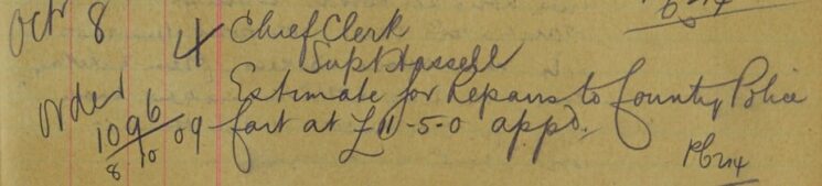 Approval Of Estimate For Repair Of County Cart