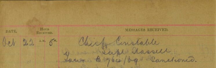 Notification To Supt Hassell: Requisition Sanctioned