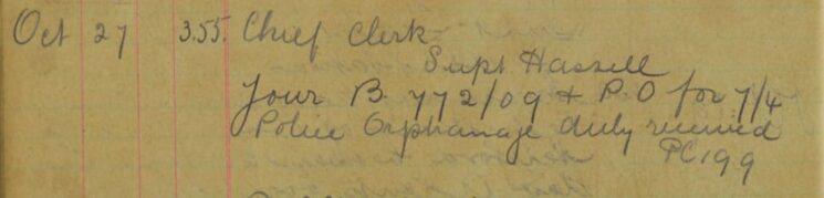 Notification Of Receipt Of Postal Order For Police Orphanage