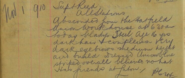 Absconded From Hatfield Union Workhouse