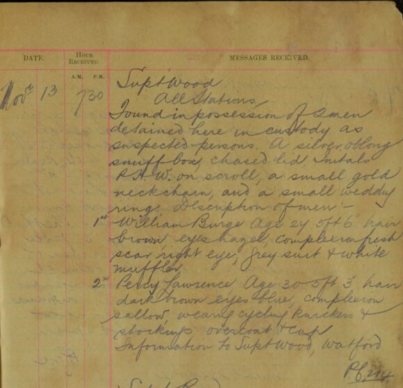 Description Of Items Found In The Possession Of Two Men In Custody