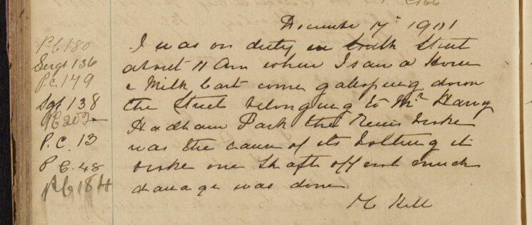 Runaway Horse and Milk Cart