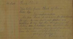 Correspondence To Clerk Of Peace
