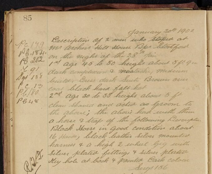 Description of Two Men with Horse and Trap