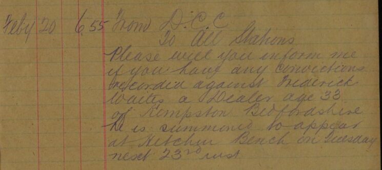Request For Previous Convictions