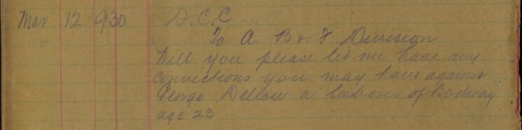 Request For Previous Convictions