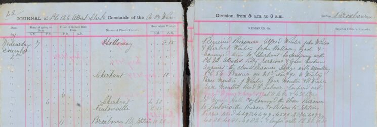 Accompanied Prisoners From Holloway Gaol To Cheshunt Petty Sessions, Gave Evidence And Took Prisoners To Pentonville Prison