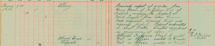 Received report from Henry Harris of Tricycle missing, the property of Maud Langton  made enquiries , discovered thief and recovered property