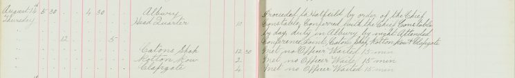 Proceeded to Hatfield on orders of the Chief Constable, conferred with the Chief Constable