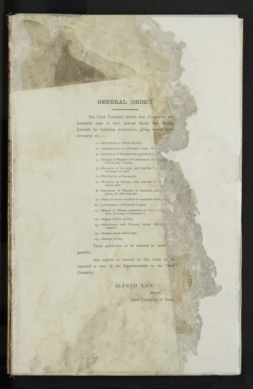 Officer's Journal; PC Spencer; PC Davies: