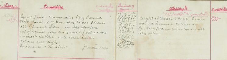 Licensed houses placed out of bounds