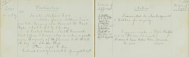 Stolen from a soldiers tunic pocket 2 postal orders