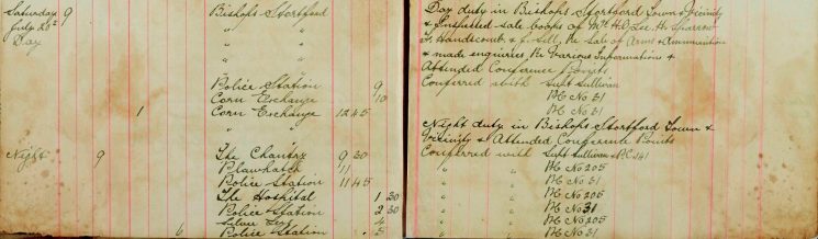 Inspected the sale books of Mr H O Lee, H Sparrow and F Handscombe J Sell re Sale of Arms and Ammunition