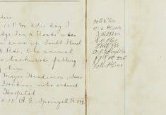 Accident to soldier, falling from his horse