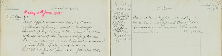 Assault at Saracens Lodging House